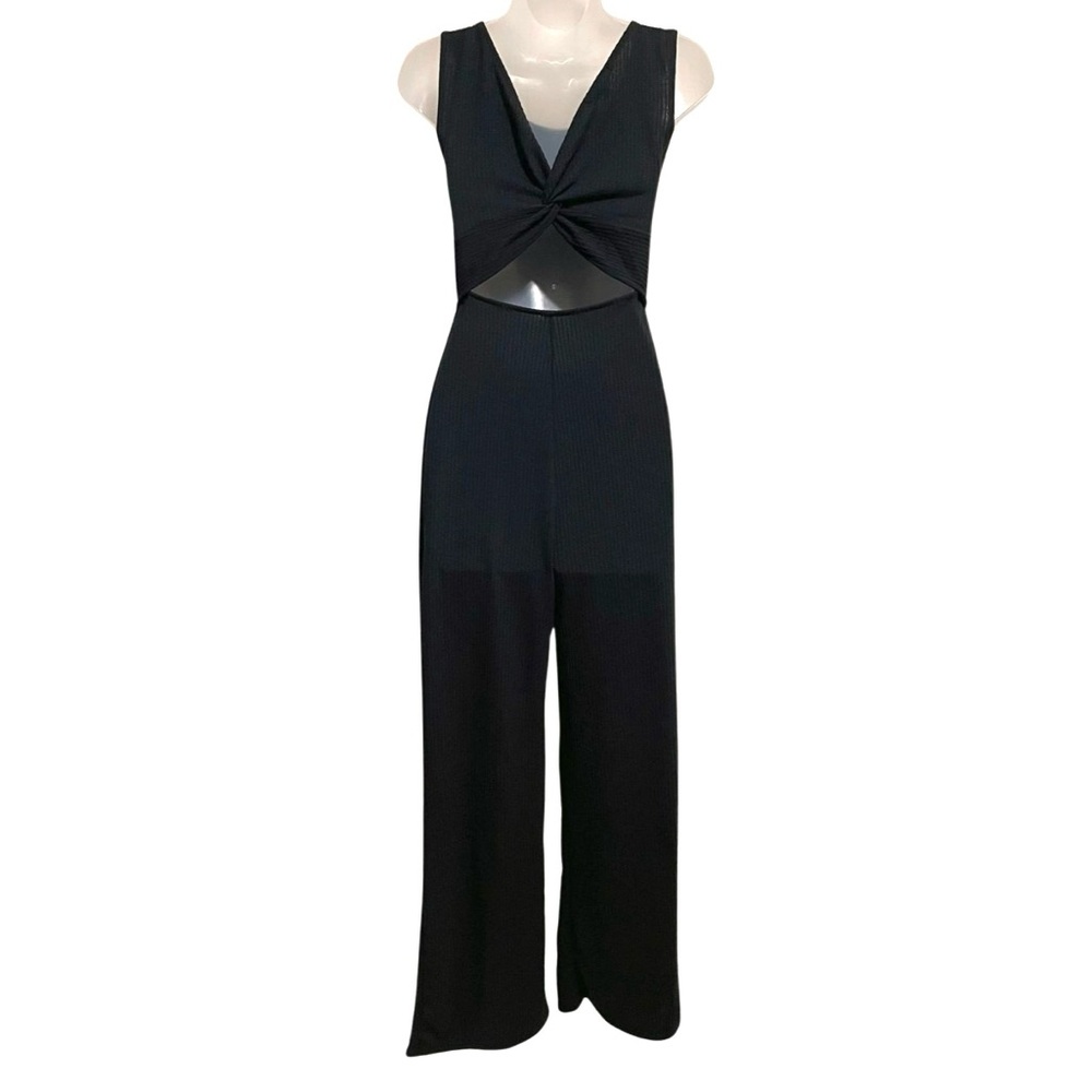 ANTISTAR ribbed wide leg open back pull on jumpsuit size S